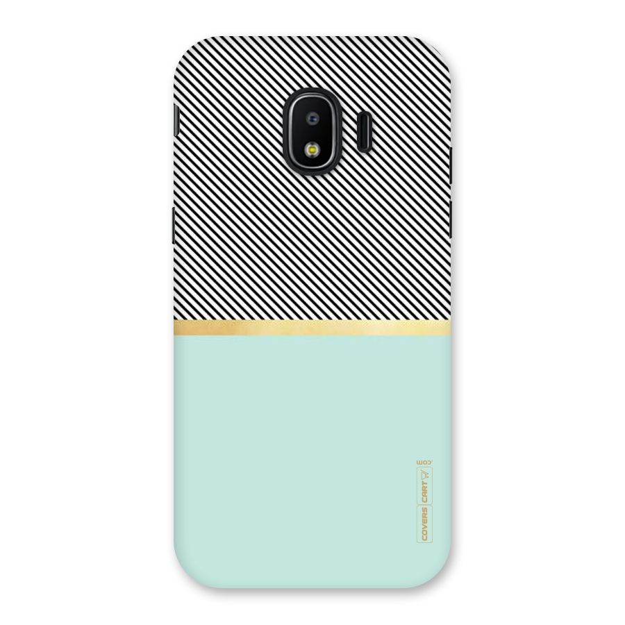 Pastel Green Base Stripes Back Case for Galaxy J2 Pro 2018