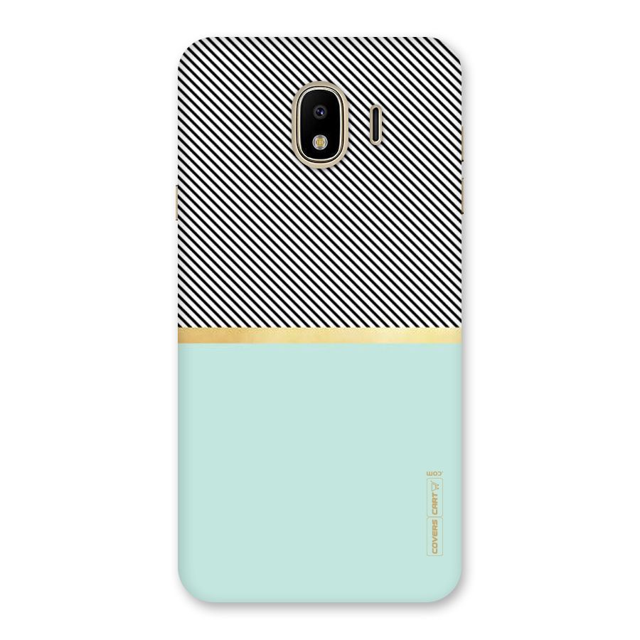 Pastel Green Base Stripes Back Case for Galaxy J4