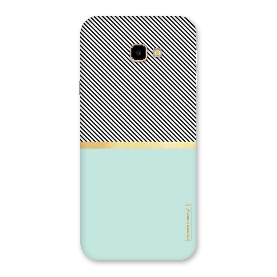 Pastel Green Base Stripes Back Case for Galaxy J4 Plus