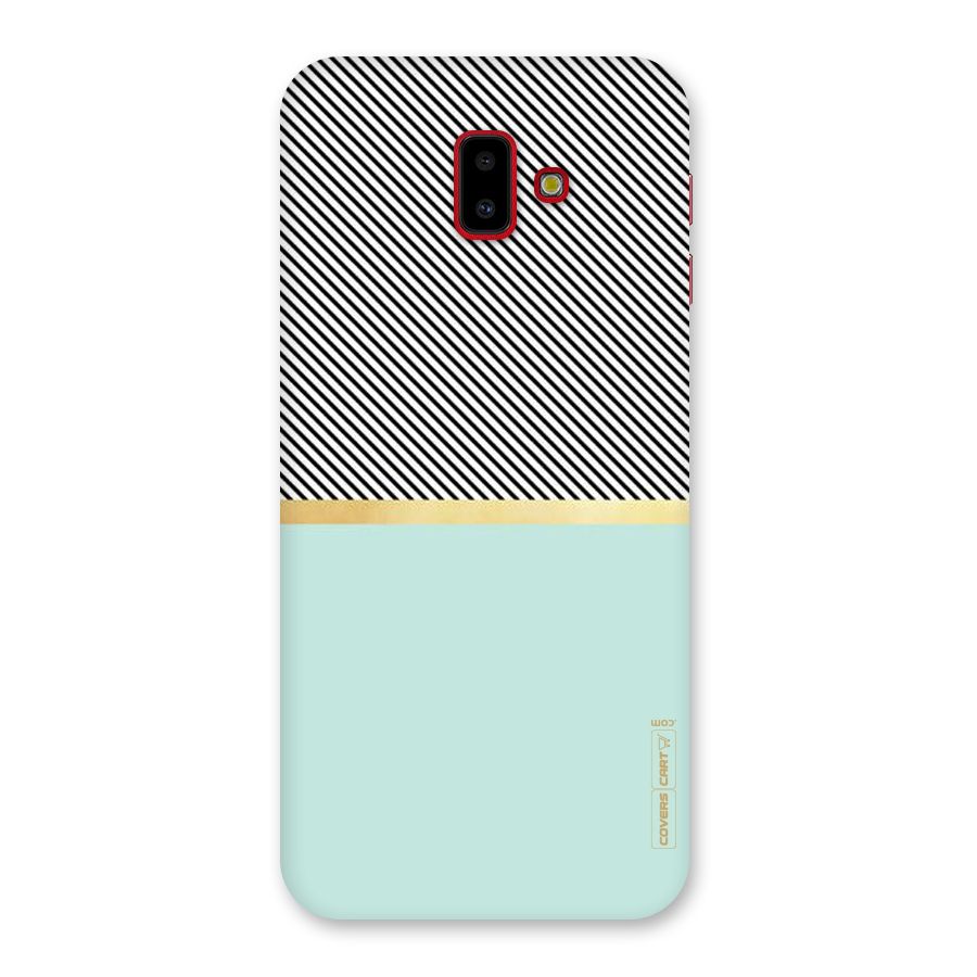 Pastel Green Base Stripes Back Case for Galaxy J6 Plus
