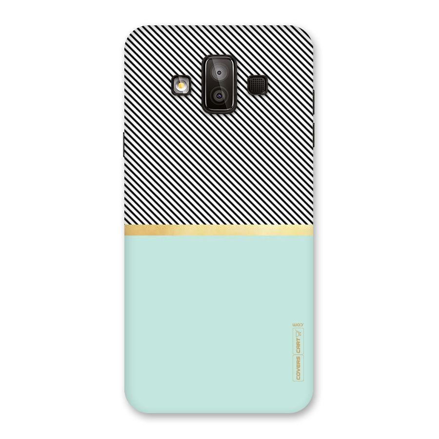 Pastel Green Base Stripes Back Case for Galaxy J7 Duo