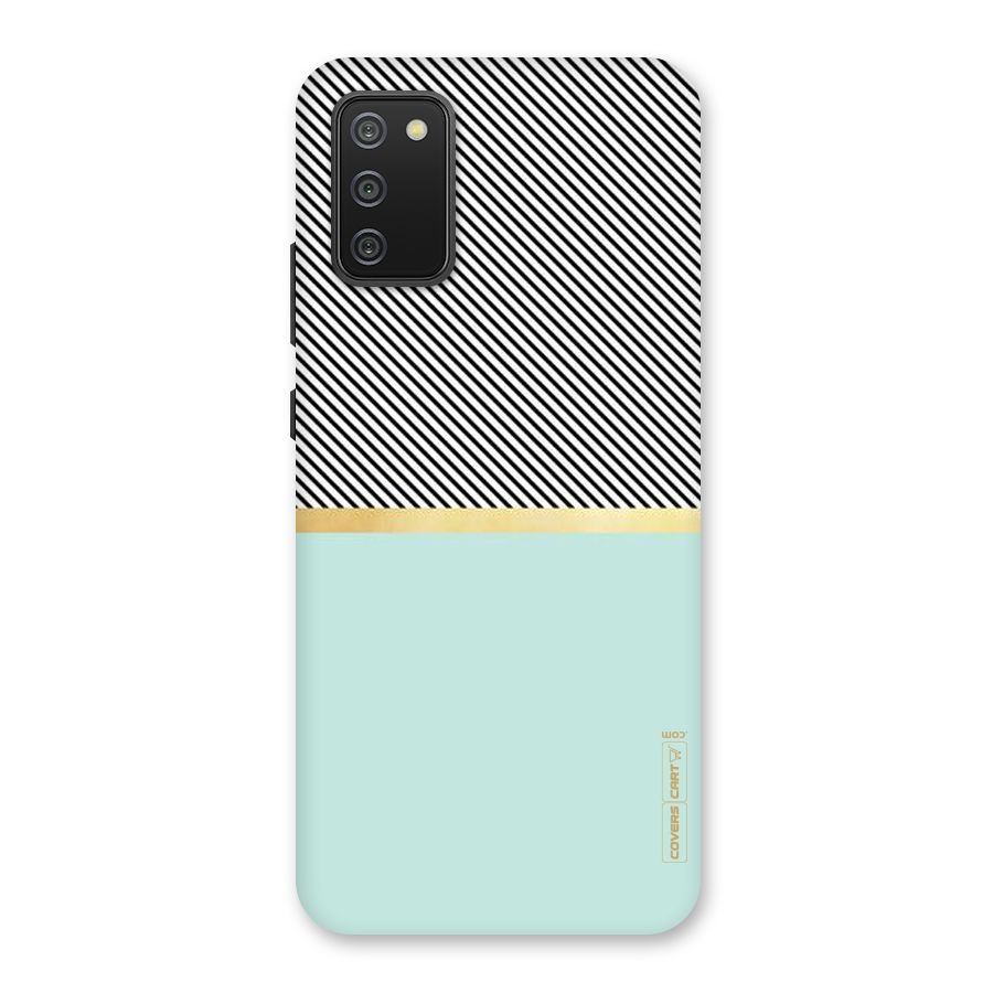 Pastel Green Base Stripes Back Case for Galaxy M02s