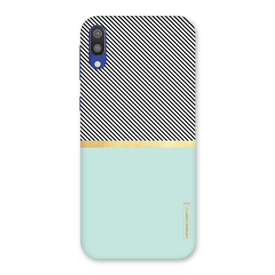 Pastel Green Base Stripes Back Case for Galaxy M10