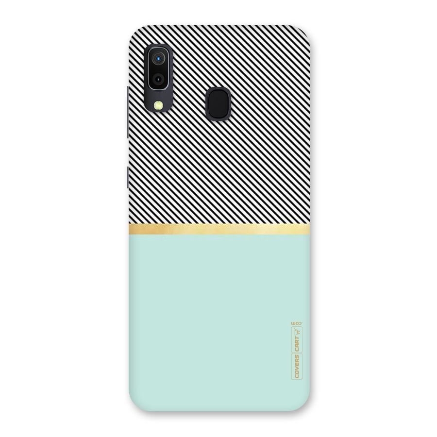 Pastel Green Base Stripes Back Case for Galaxy M10s