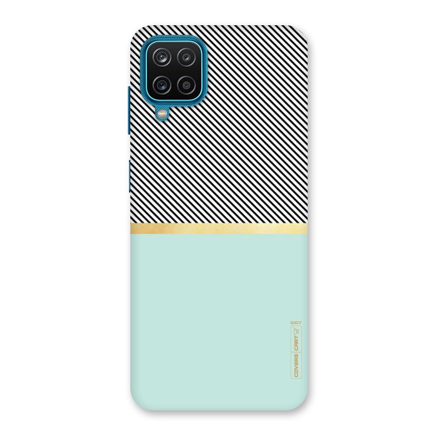Pastel Green Base Stripes Back Case for Galaxy M12