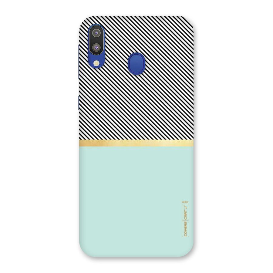 Pastel Green Base Stripes Back Case for Galaxy M20