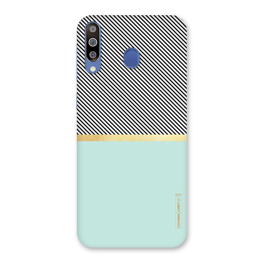 Pastel Green Base Stripes Back Case for Galaxy M30