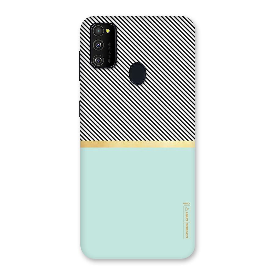 Pastel Green Base Stripes Back Case for Galaxy M30s