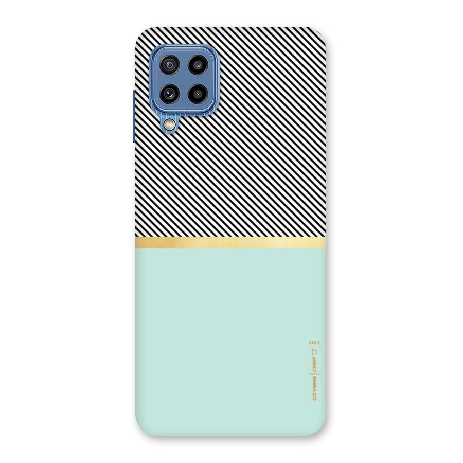 Pastel Green Base Stripes Back Case for Galaxy M32