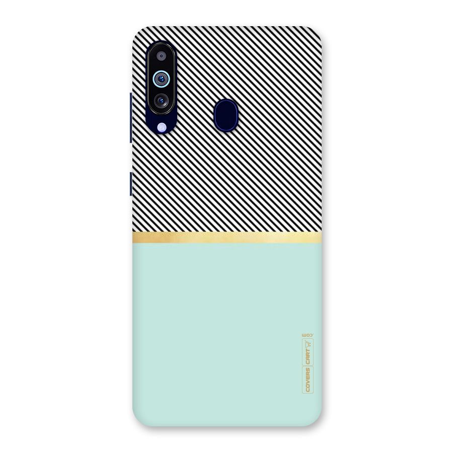 Pastel Green Base Stripes Back Case for Galaxy M40