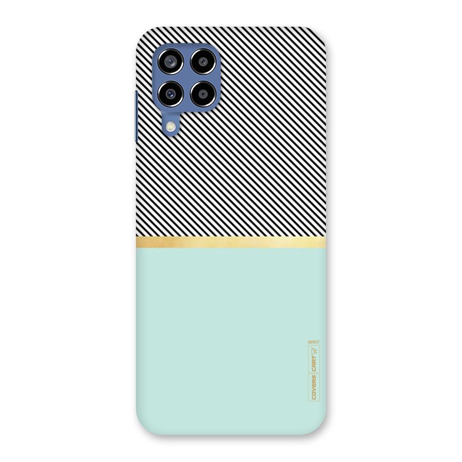 Pastel Green Base Stripes Back Case for Galaxy M53 5G