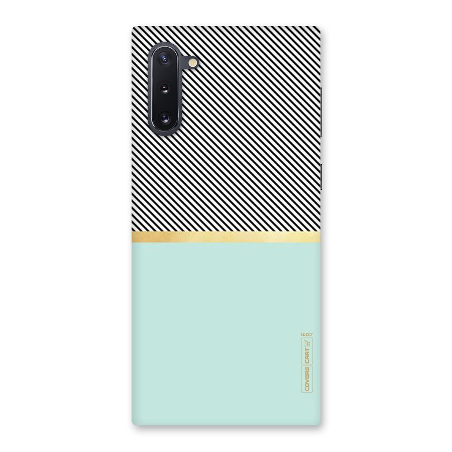 Pastel Green Base Stripes Back Case for Galaxy Note 10