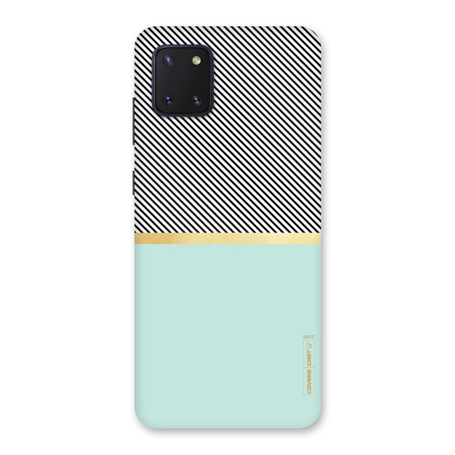 Pastel Green Base Stripes Back Case for Galaxy Note 10 Lite