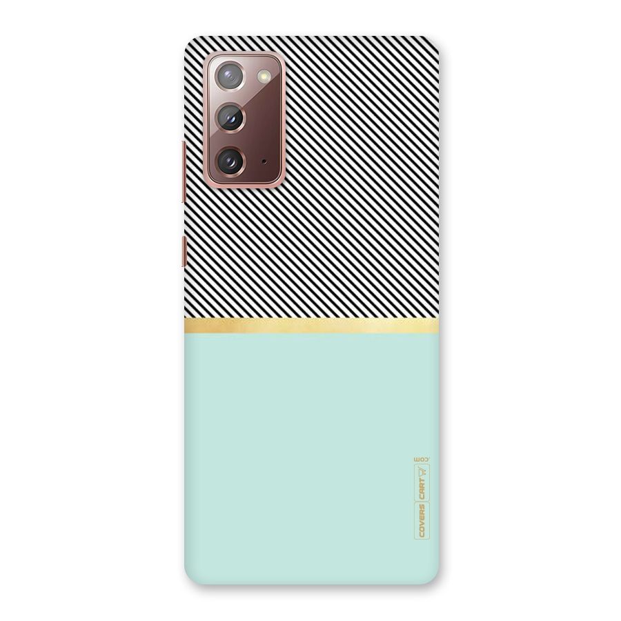 Pastel Green Base Stripes Back Case for Galaxy Note 20