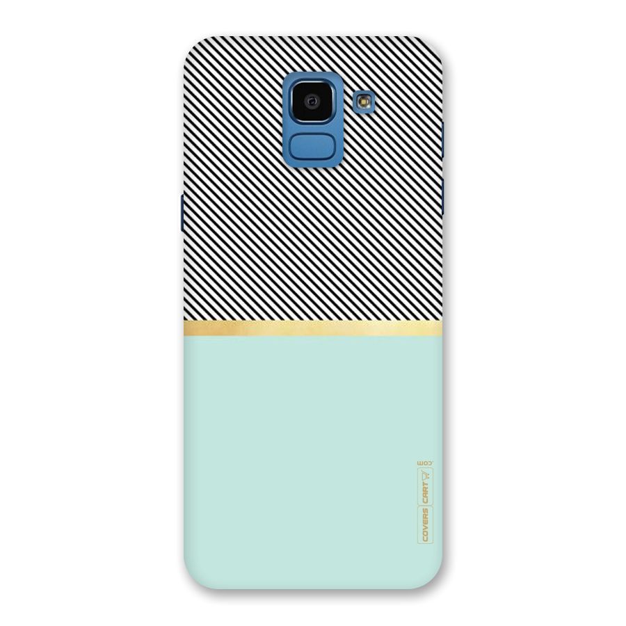 Pastel Green Base Stripes Back Case for Galaxy On6