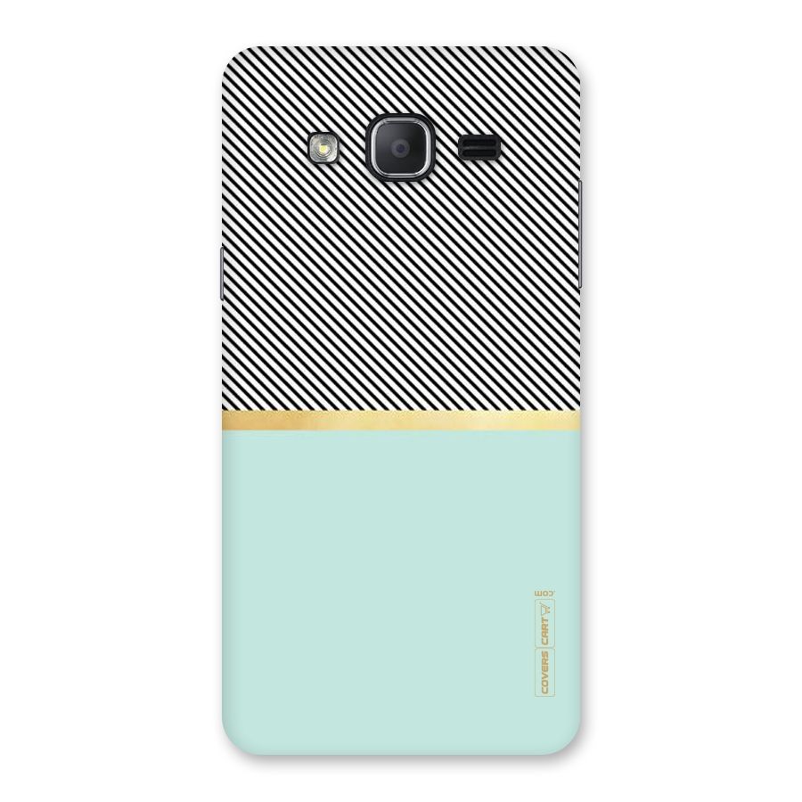 Pastel Green Base Stripes Back Case for Galaxy On7 2015