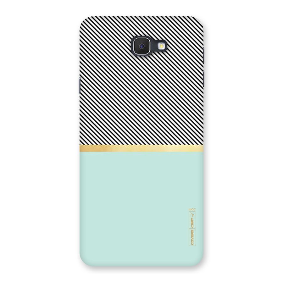 Pastel Green Base Stripes Back Case for Galaxy On7 2016