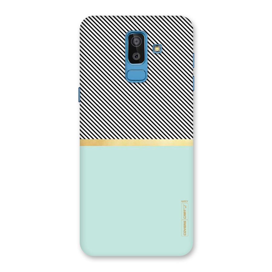 Pastel Green Base Stripes Back Case for Galaxy On8 (2018)