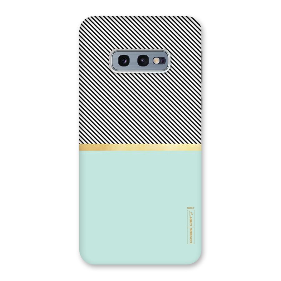 Pastel Green Base Stripes Back Case for Galaxy S10e