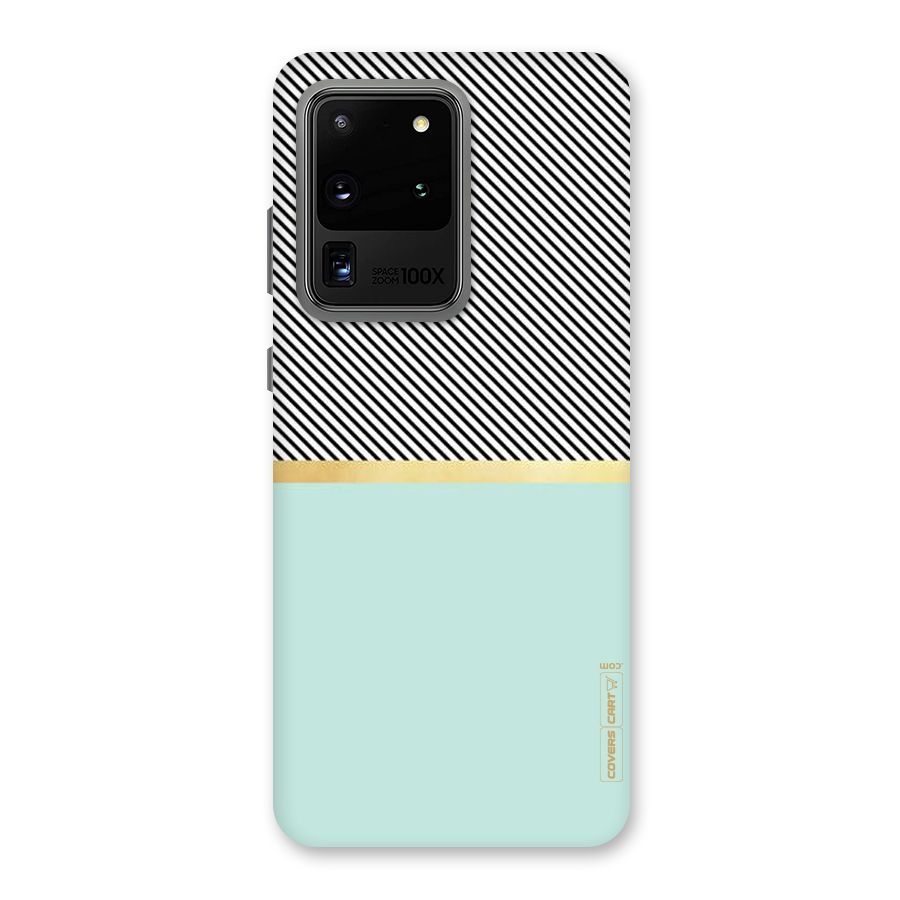 Pastel Green Base Stripes Back Case for Galaxy S20 Ultra