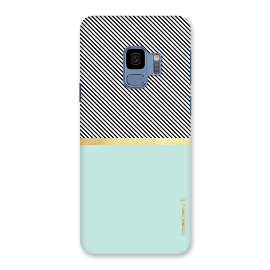 Pastel Green Base Stripes Back Case for Galaxy S9