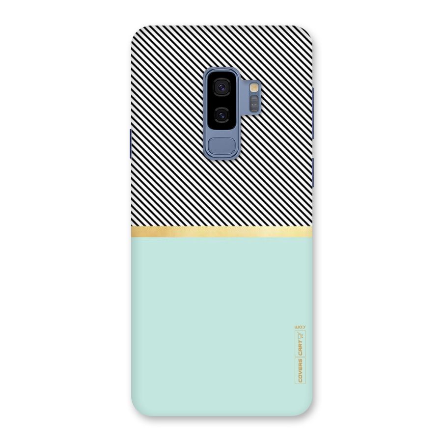 Pastel Green Base Stripes Back Case for Galaxy S9 Plus