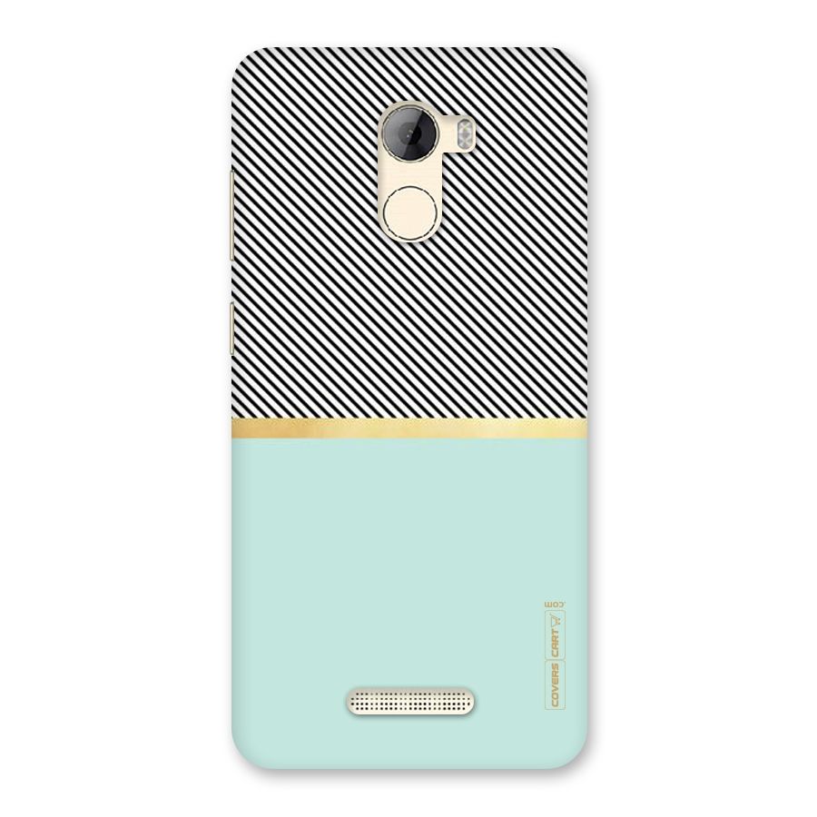 Pastel Green Base Stripes Back Case for Gionee A1 LIte