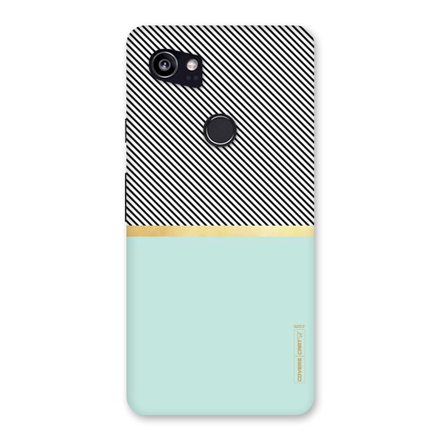 Pastel Green Base Stripes Back Case for Google Pixel 2 XL