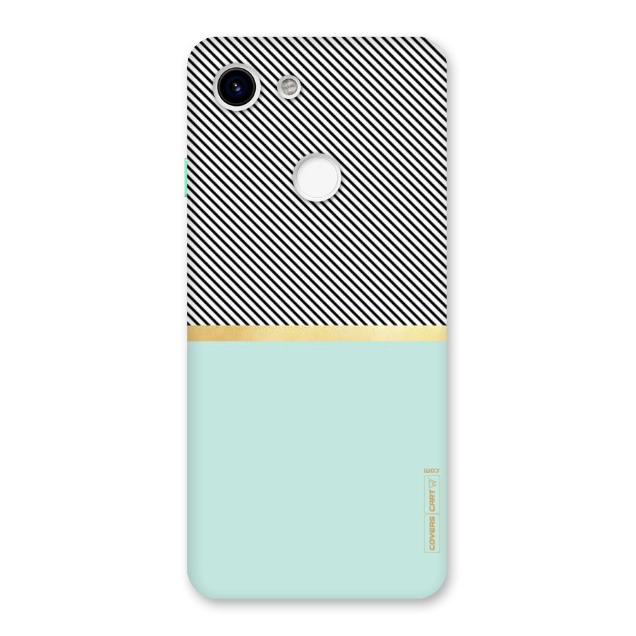 Pastel Green Base Stripes Back Case for Google Pixel 3