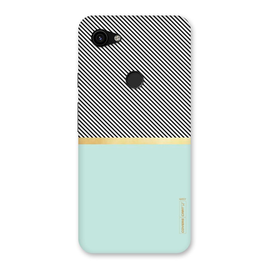 Pastel Green Base Stripes Back Case for Google Pixel 3a XL