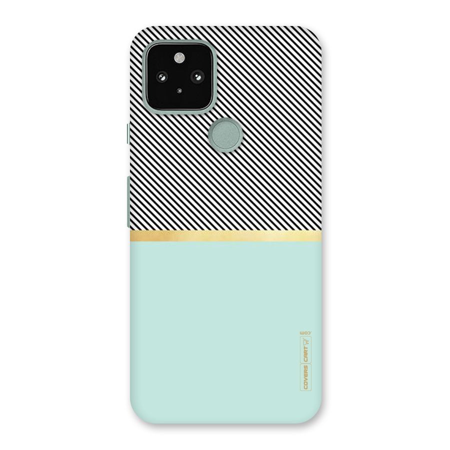Pastel Green Base Stripes Back Case for Google Pixel 5