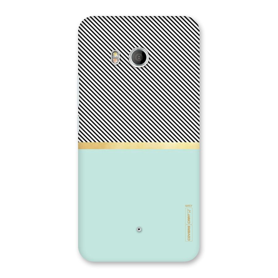 Pastel Green Base Stripes Back Case for HTC U11