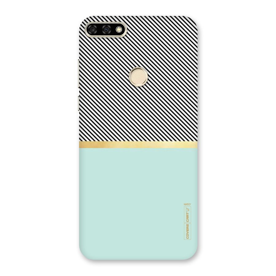 Pastel Green Base Stripes Back Case for Honor 7A