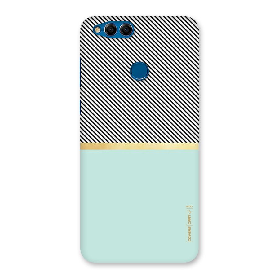 Pastel Green Base Stripes Back Case for Honor 7X