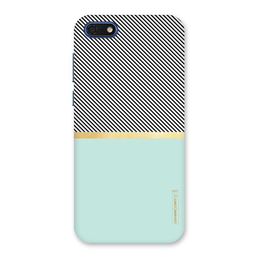 Pastel Green Base Stripes Back Case for Honor 7s