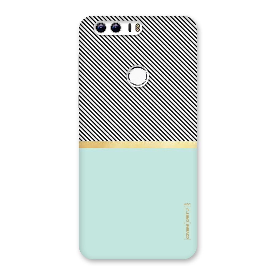 Pastel Green Base Stripes Back Case for Honor 8