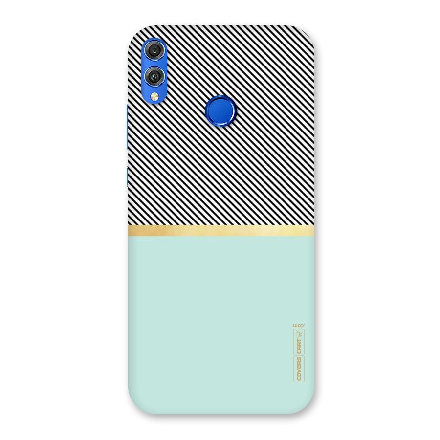 Pastel Green Base Stripes Back Case for Honor 8X