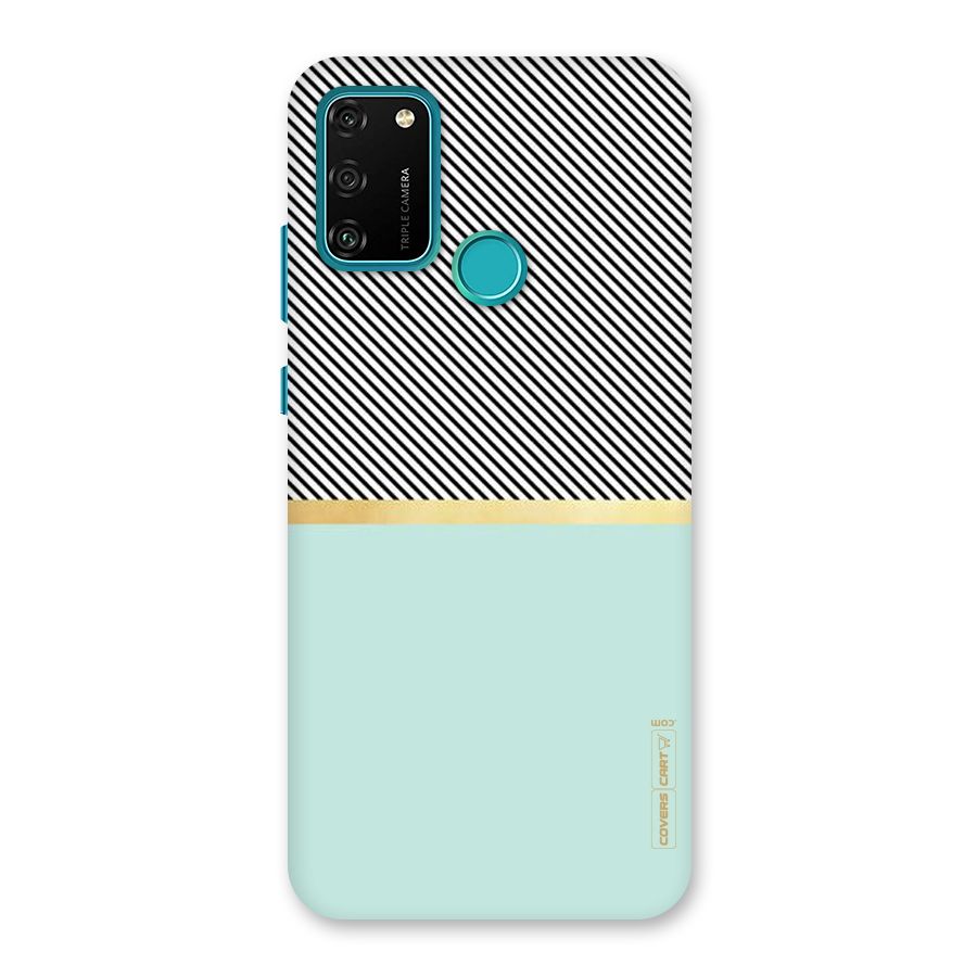 Pastel Green Base Stripes Back Case for Honor 9A