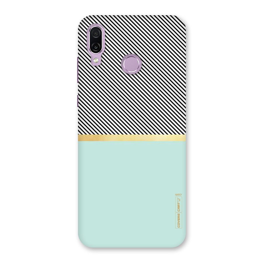 Pastel Green Base Stripes Back Case for Honor Play