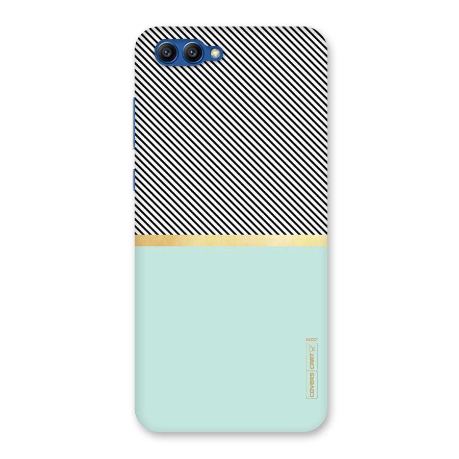 Pastel Green Base Stripes Back Case for Honor View 10