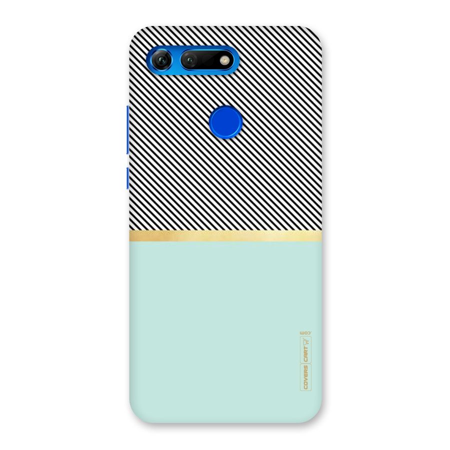 Pastel Green Base Stripes Back Case for Honor View 20