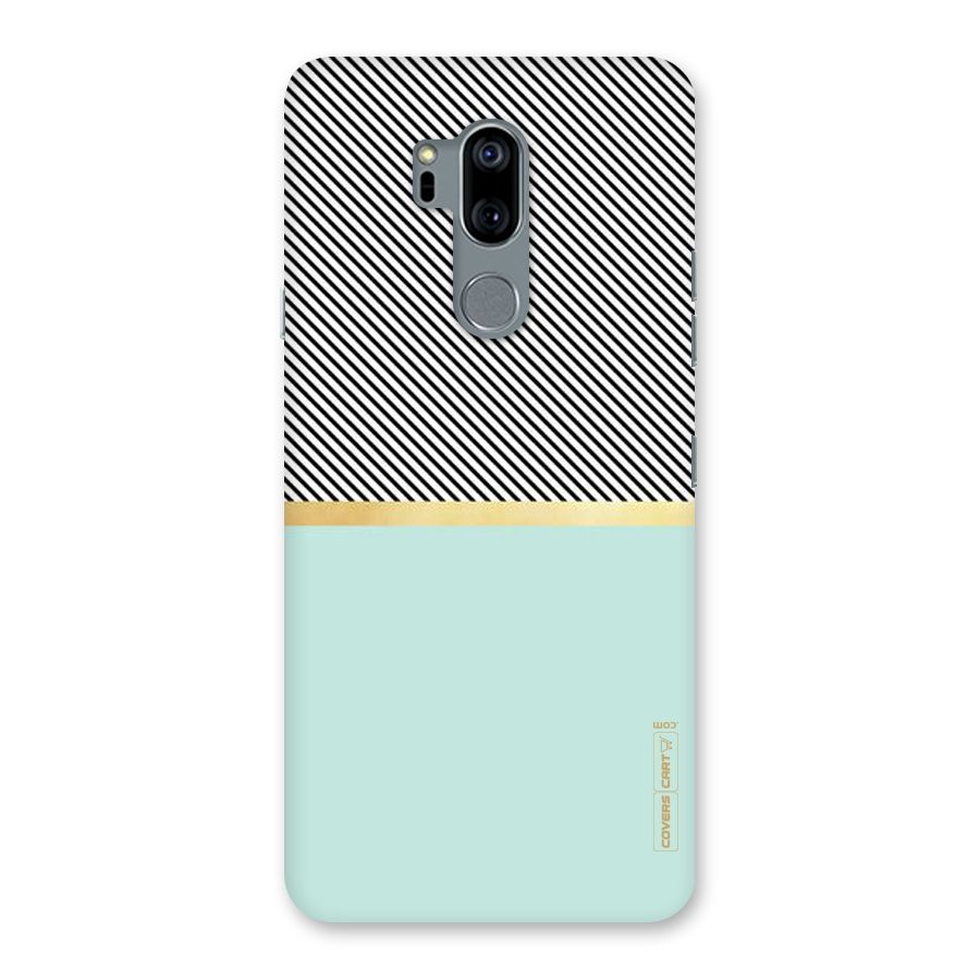 Pastel Green Base Stripes Back Case for LG G7