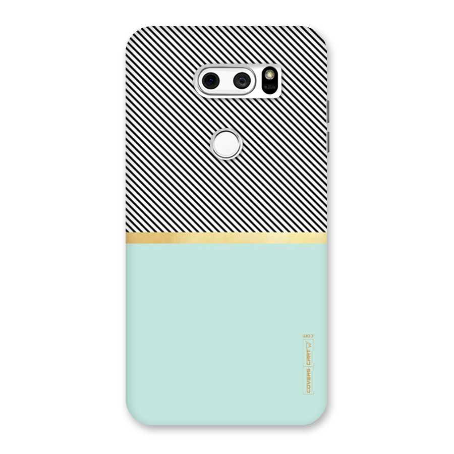 Pastel Green Base Stripes Back Case for LG V30
