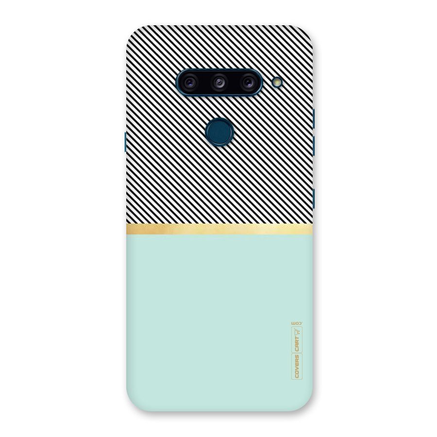 Pastel Green Base Stripes Back Case for LG  V40 ThinQ