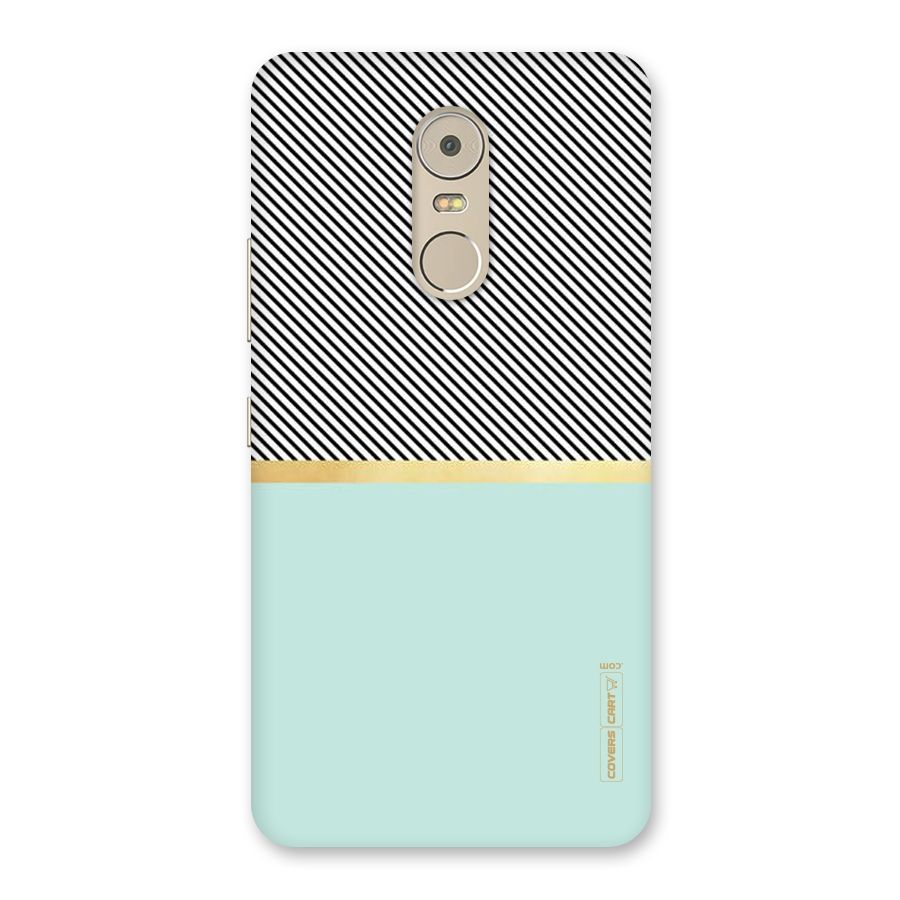 Pastel Green Base Stripes Back Case for Lenovo K6 Note