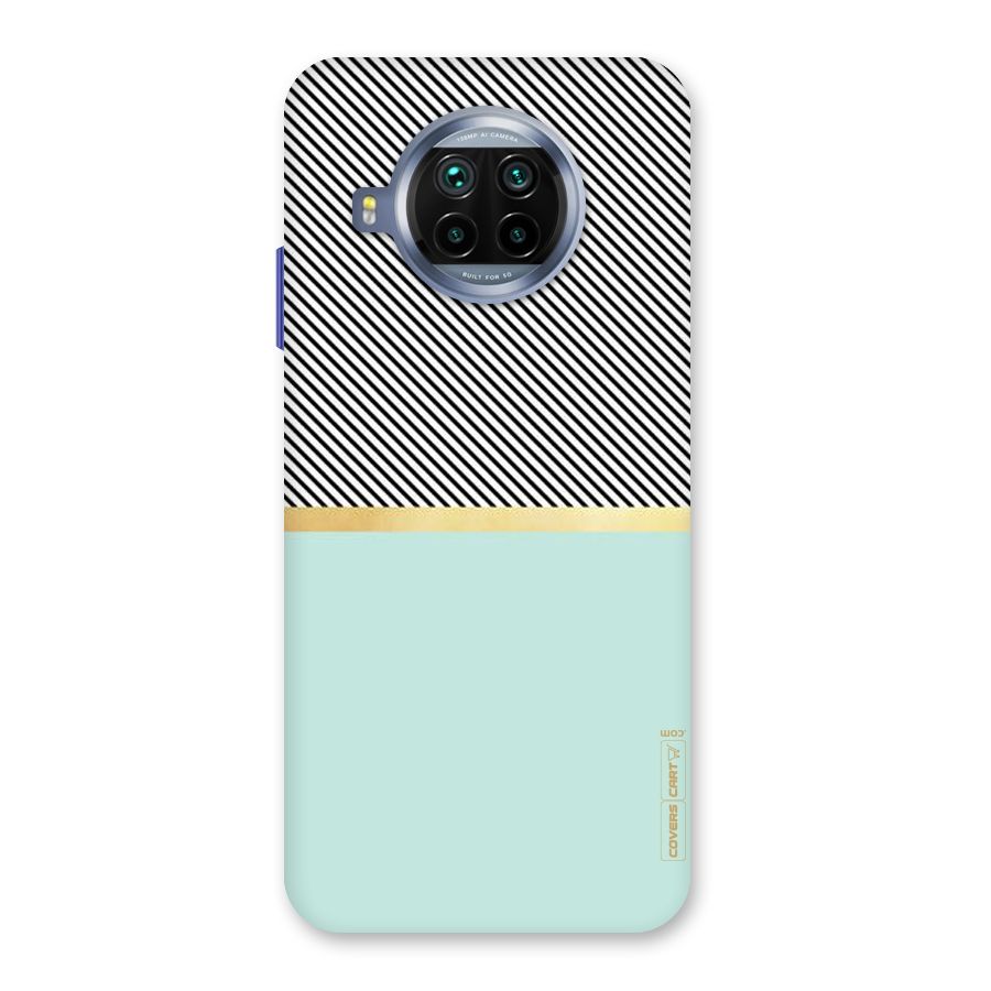 Pastel Green Base Stripes Back Case for Mi 10i