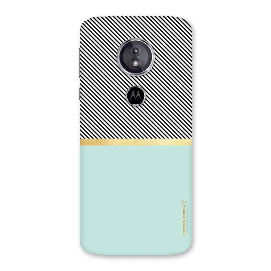 Pastel Green Base Stripes Back Case for Moto E5