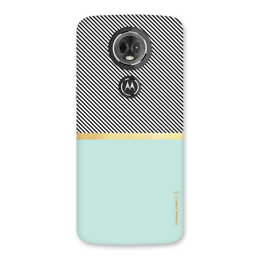 Pastel Green Base Stripes Back Case for Moto E5 Plus