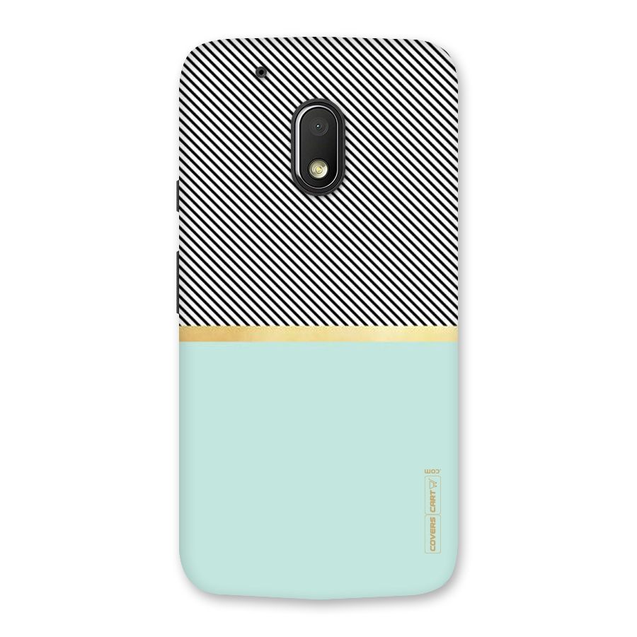 Pastel Green Base Stripes Back Case for Moto G4 Play