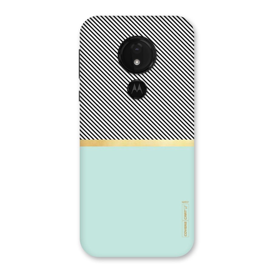 Pastel Green Base Stripes Back Case for Moto G7 Power